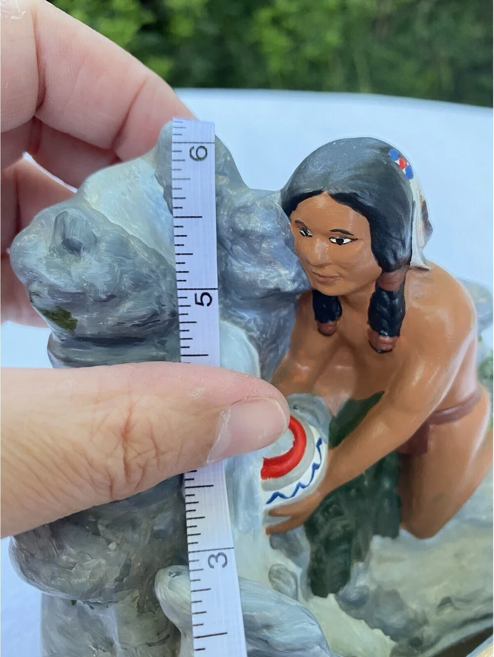 1994 Tampa Bay Mold Co Ceramic - Native American Gathering Water from River